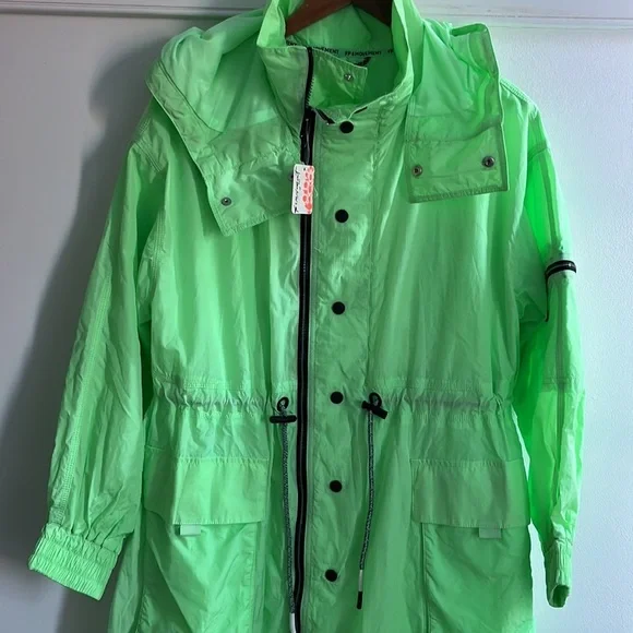 Free People Aurora Maxi Windbreaker Parka Size XS NWT